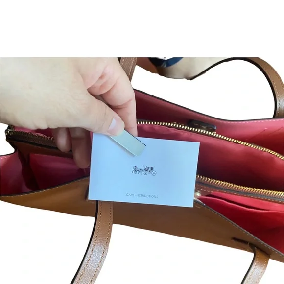 NEW NWOT coach bag leather tote brown town avenue - Picture 6 of 6